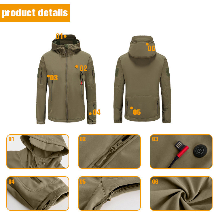 USB Electric Heated Vest Jacket , 60degree Rechargeable Heated Jackets Xf Wj ODM
