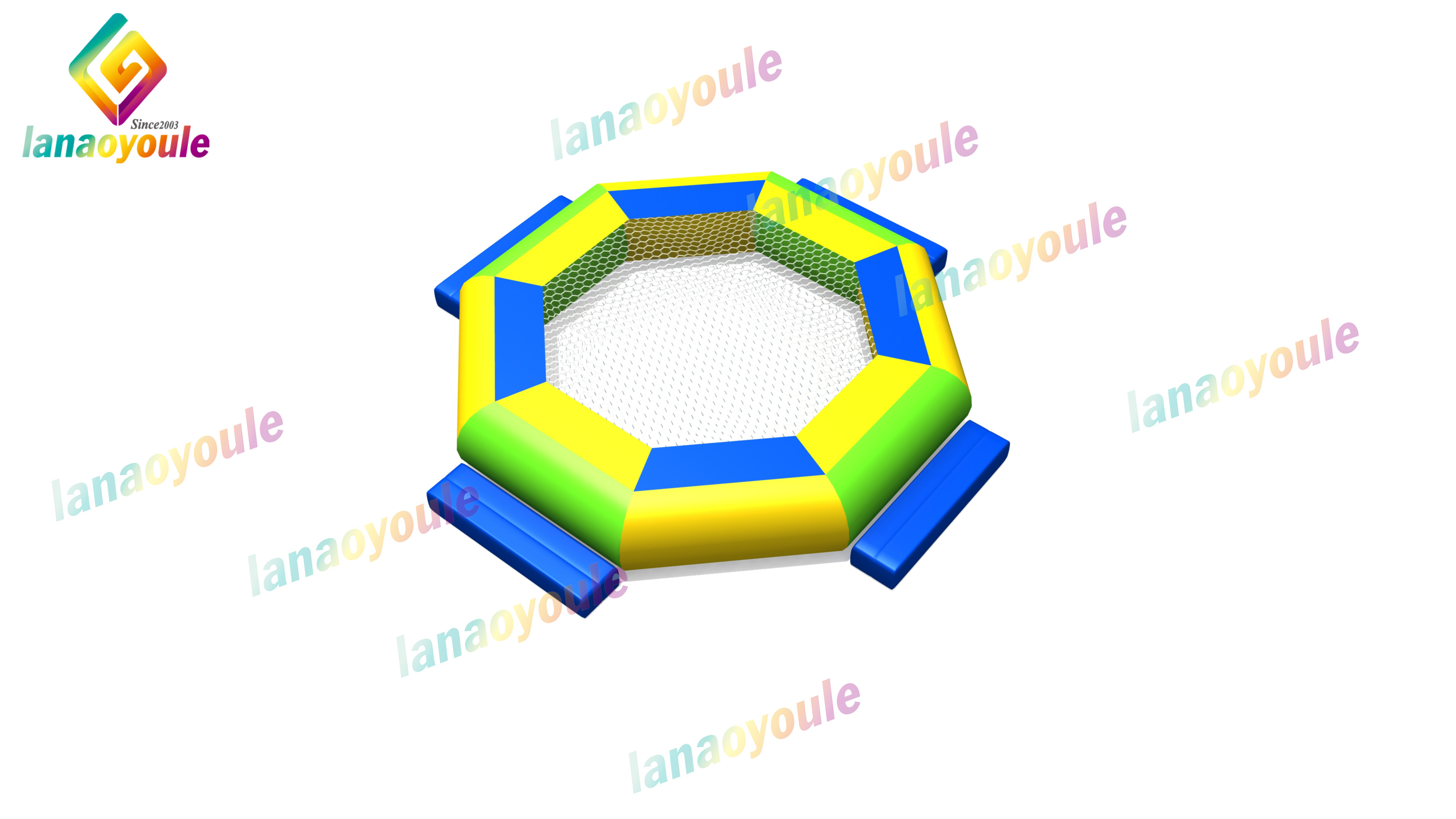Outside Event Inflatable Combo Floating Water Park Custom Color Enviroment - Friendly