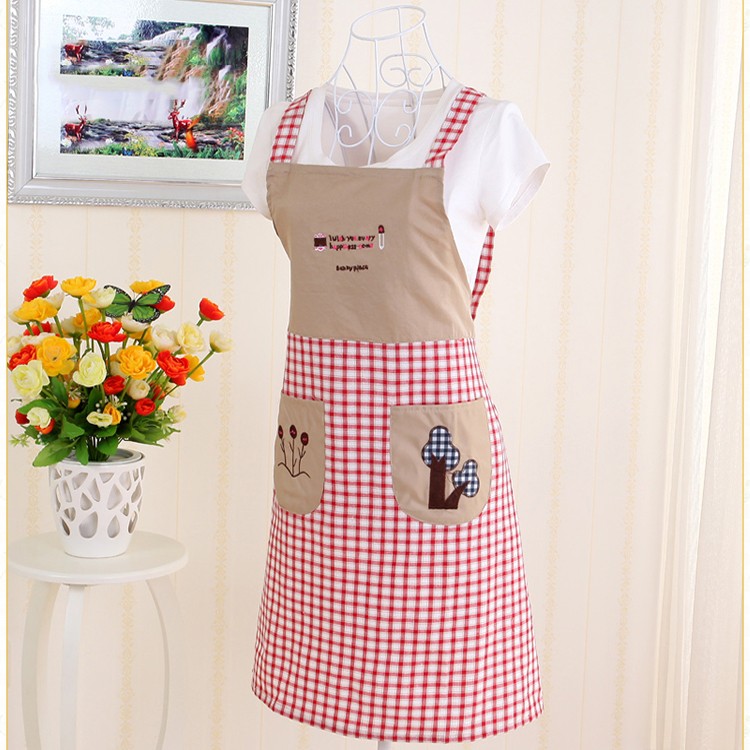 Household Kitchen Tools And Utensils Flower Printed Adjustable Thickened Kitchen Apron
