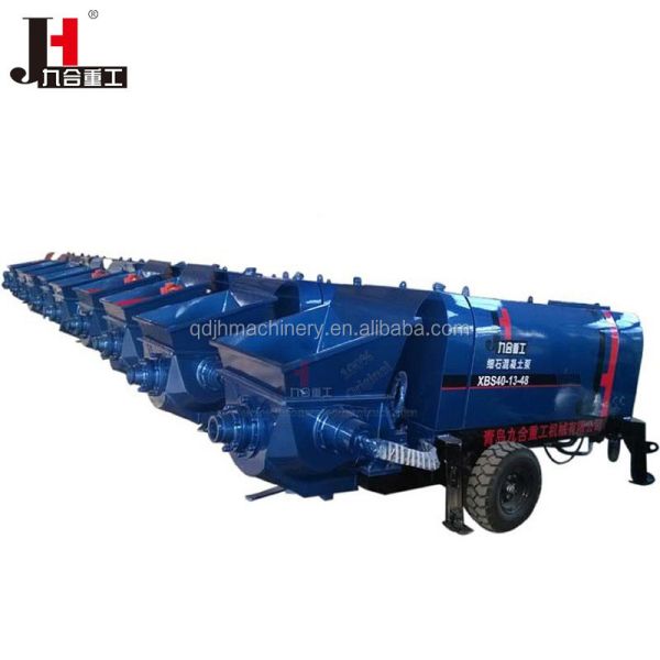 Trailer Mounted Concrete Pump Output 30-100m3/H With Diesel And Electric