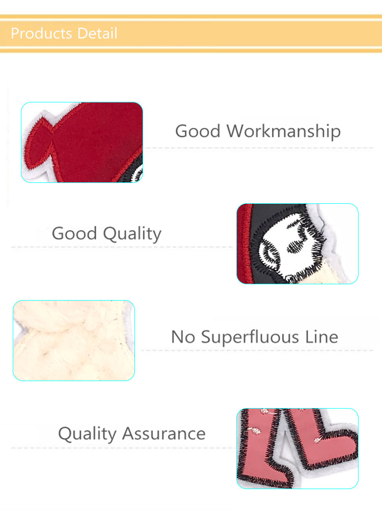 Cute Girl's Characters with Umbrella Towel Embroidery Patch Wholesale Cheap and Various Colors' Embroidery Patch