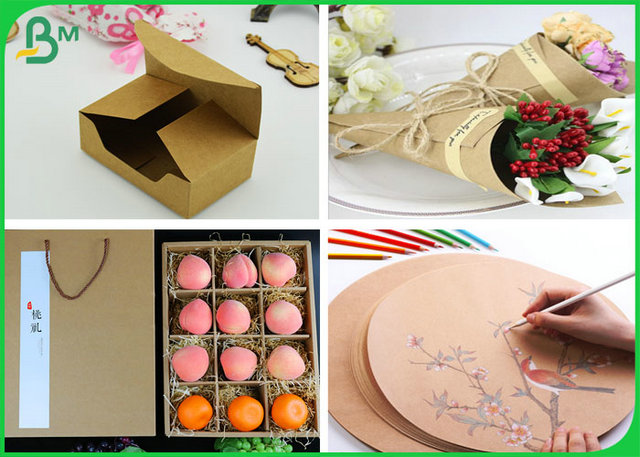 300GSM Uncoated Brown Kraft Liner Board Without Impurities For Wrapping Flowers