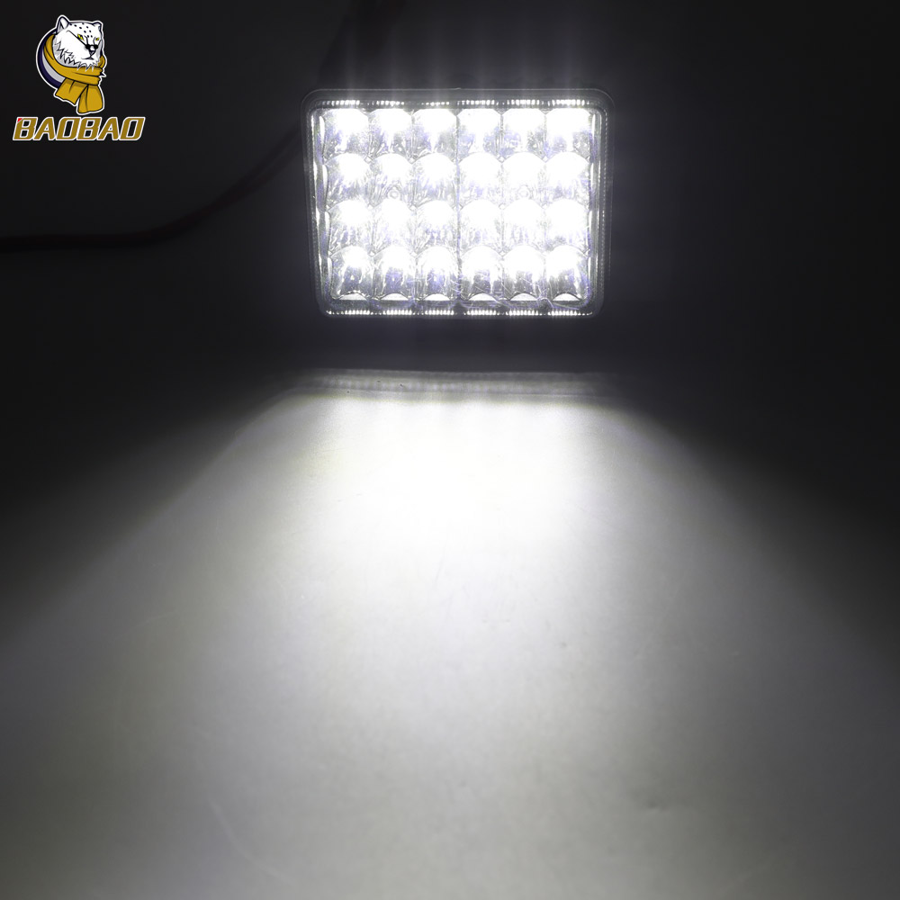 80V 48W White 24LED 4inch LED Work Light Bars For Truck Car