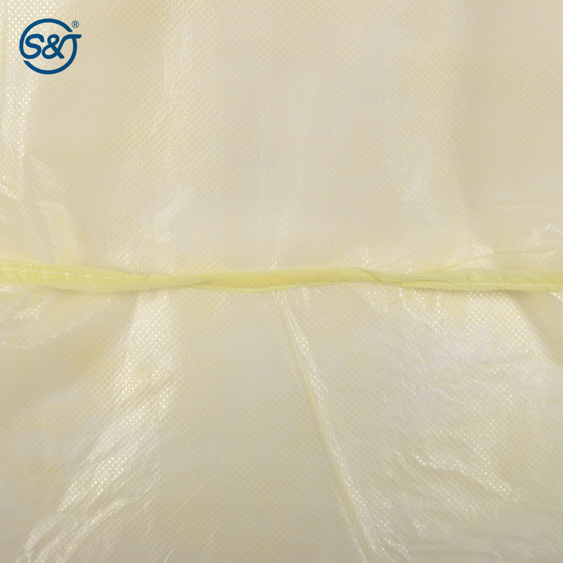 Disposable Isolation Gown 100% PP Non woven disposable isolation gown medical isolation Gown/surgical gown/PP+PE