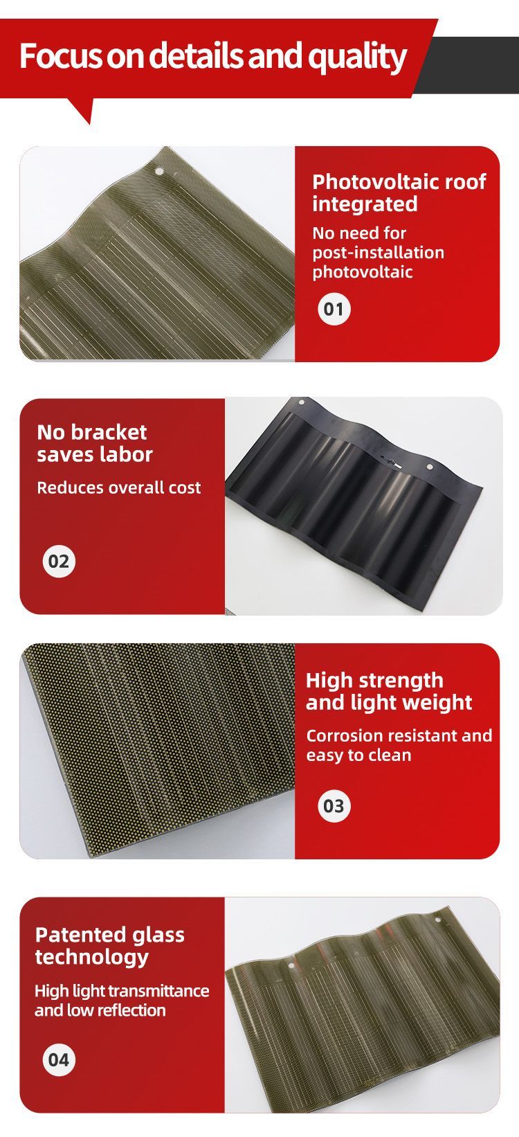 50W High Efficiency BIPV Solar Module for Sustainable Energy