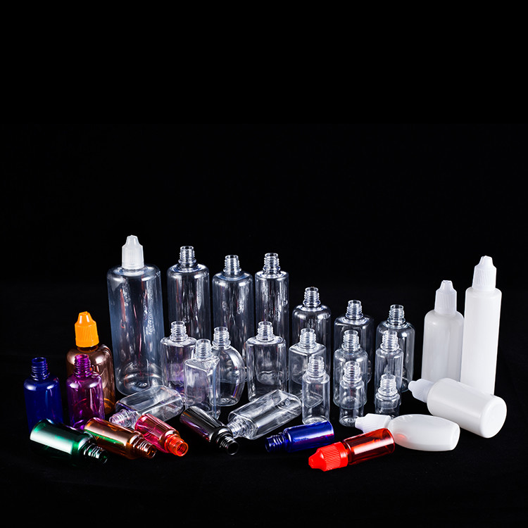 Customizable Glass Liquid Dropper Bottles In Various Sizes Transparent Black Design