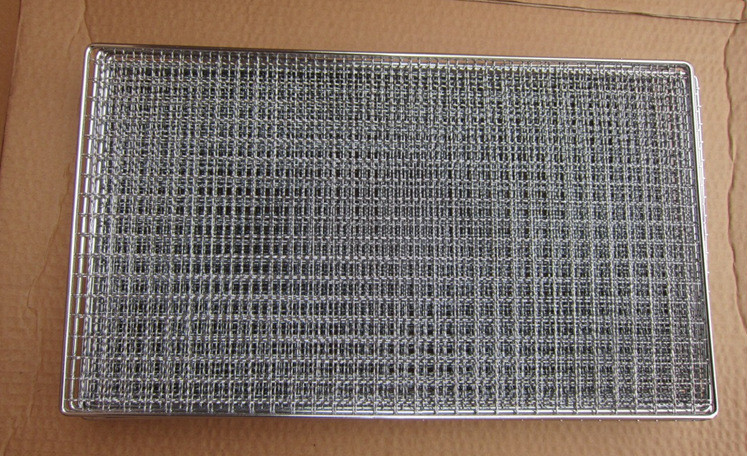 Uniform Weave Stainless Steel Bbq Grill Mesh Round Roast Net No Static Charge
