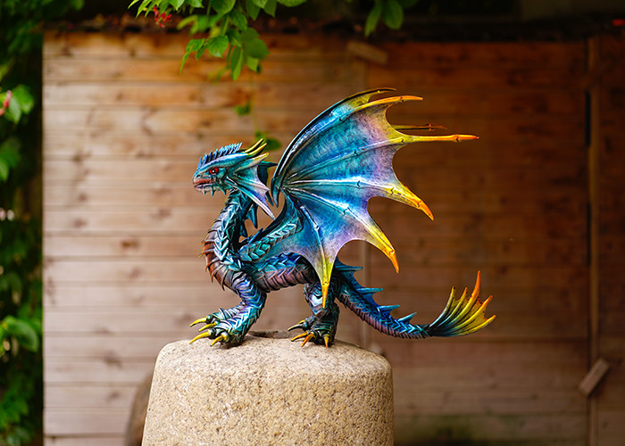 ODM Metal Dragon Animal Garden Ornament Rustproof Multiple Design