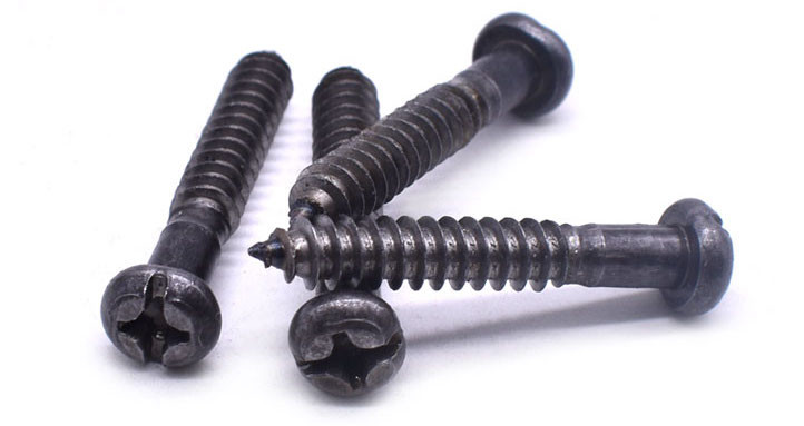 Black Oxide Steel Combination Slotted/Phillips Drive Pan Head Self Tapping Screws