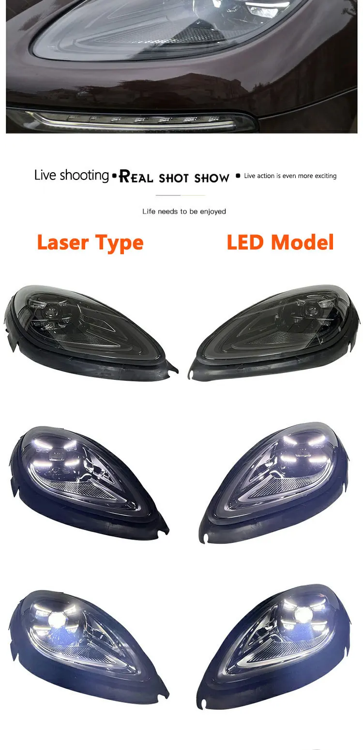 Car LED Headlights For Porsche Macan 2014-2022 Upgrade New 2023 Plug And Play Matrix Led Laser Day Running Lights