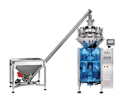 Full automatic vertical bag packing machine automatic granule packaging; vibration feeder