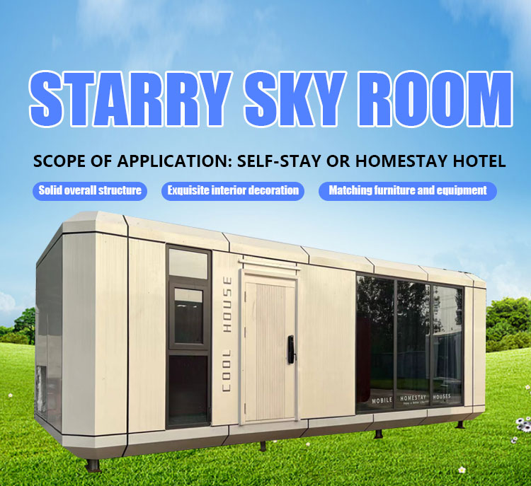 Expandable Container Rock Wool Sandwich Panel Camp House for Coffee and Modern Design