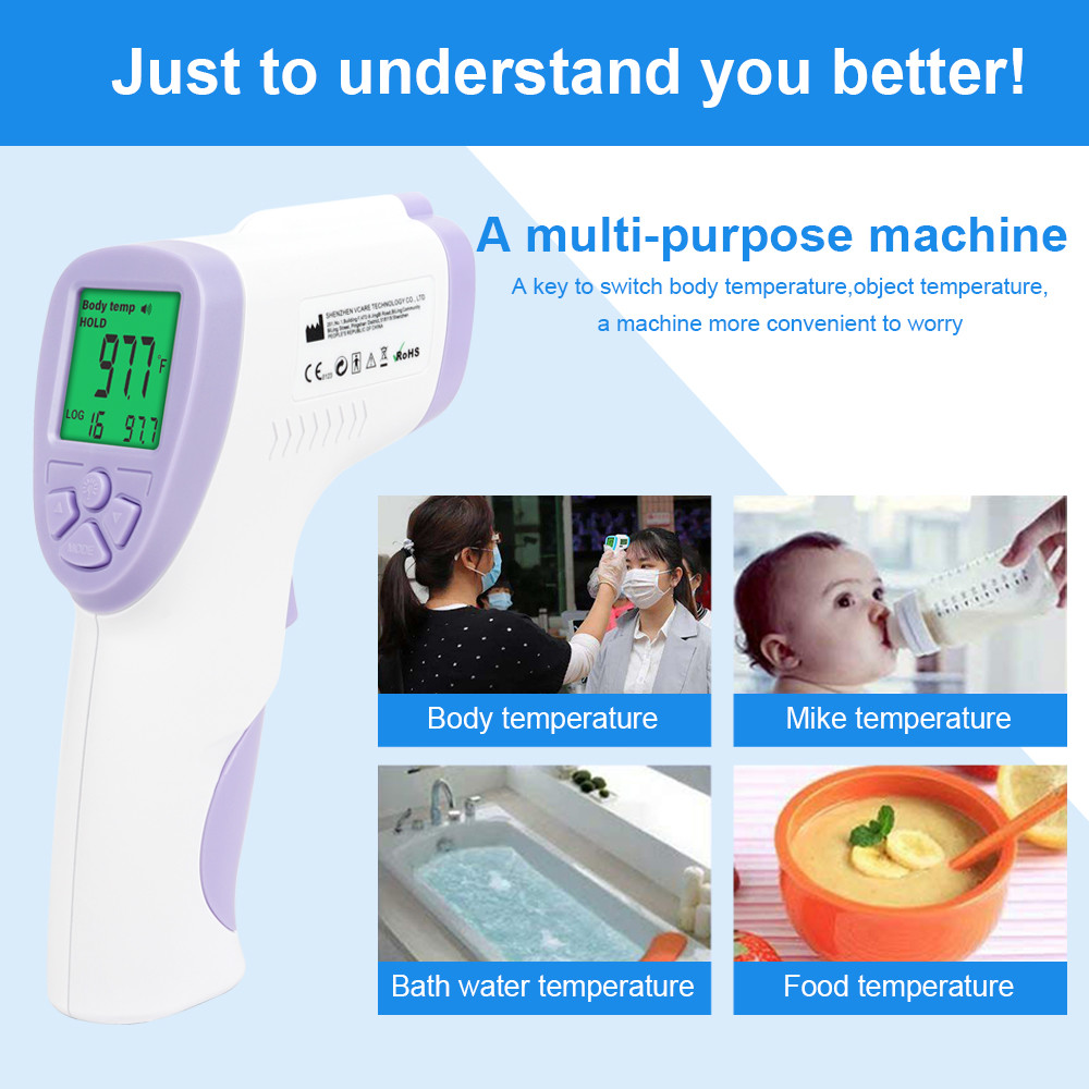 Multi-Functions Self Test 43 ºC Non Contact Forehead Infrared Thermometer