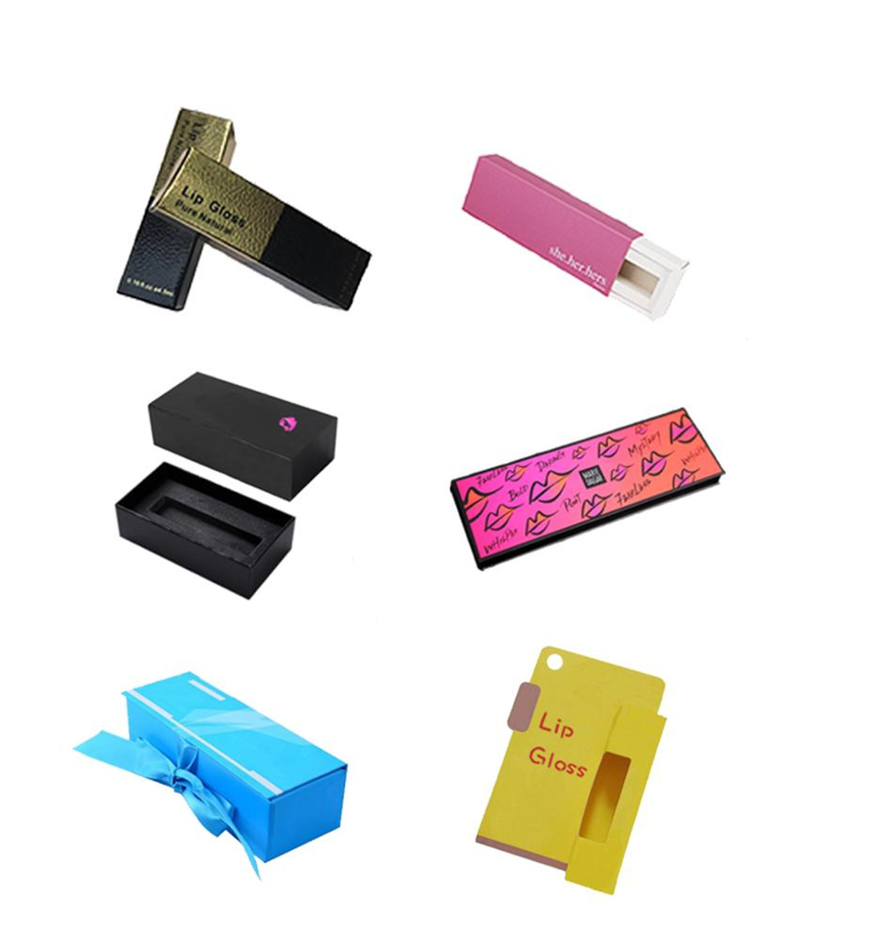 Matte Lamination Lipstick Box Packaging / Custom Cardboard Packaging 25*25*85mm