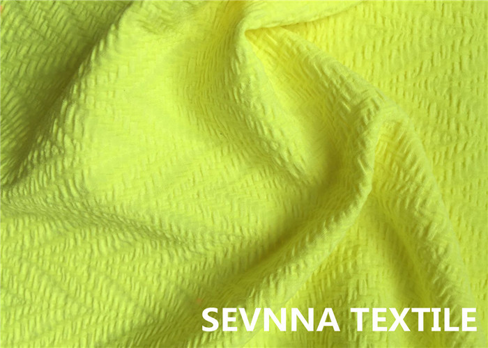 Color Block Nylon And Spandex Fabric , Jacquard Textured Waterproof Spandex Fabric