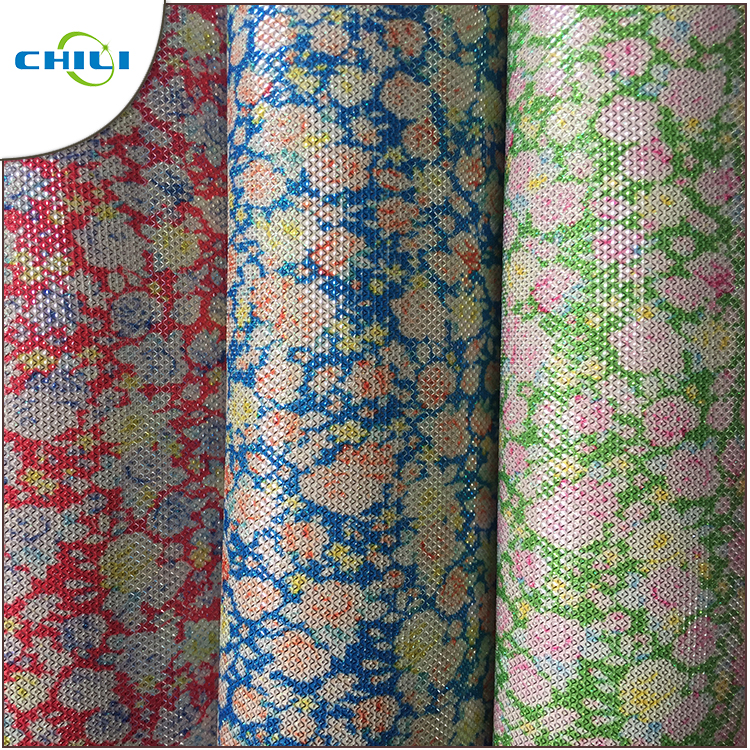 Wiped Clean Printed Faux Leather Fabric Fade Resistant Consistent Color