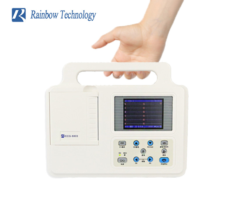 Electrocardiograph 3 Channel 12 Lead Ecg Machine Handheld Digital For Adult Child