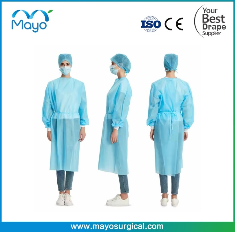 Non Woven Fabric Disposable Isolation Gown Isolation Clothing Waterproof Direct from China Factory Customs