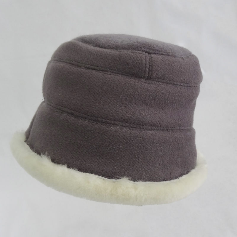 Elegant Suede Fabric Sheepskin Beanie Hat Winter Custom Fashion For Unisex