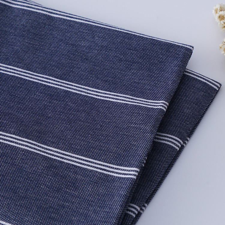 Breathable And Fashionable Comfortable Cotton Feel Striped Knit Fabric For Casual Tops