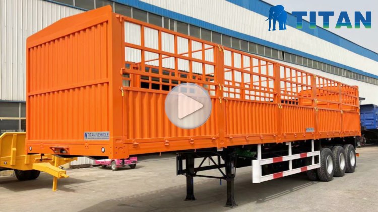 TITAN 3 Axle Fence Semi Trailer for Sale  60 Tons of Trailer Stakes