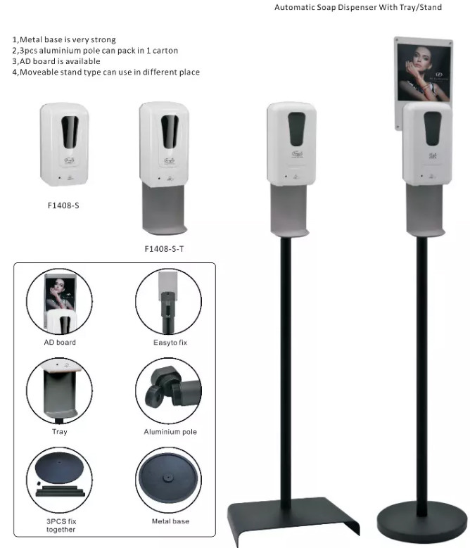 Auto Electric Infrared Free Standing Hand Sanitising Station Self Standing Hand Sanitizer 1000ml
