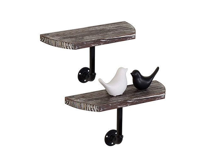 Wall Mounted Industrial Pipe Shelving Malleable Iron Flange Iron Pipe Furniture