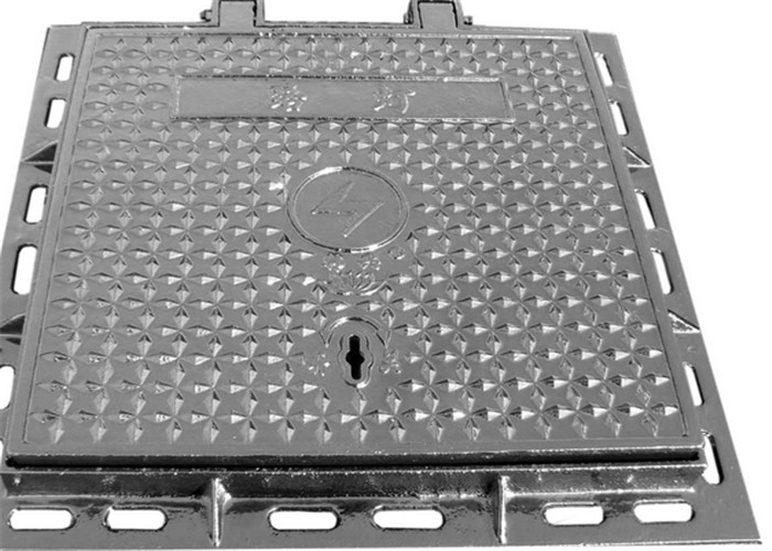 Forged Square Manhole Cover Ductile Iron En124 B125 For Telecom / Highway