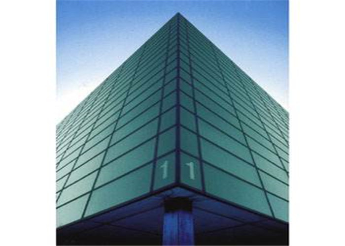 F Green / Light Green Reflective Float Glass Saving Energy For Curtain Walls
