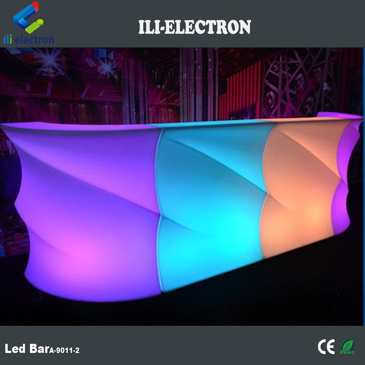 Rechargeable plastic portable led bar table