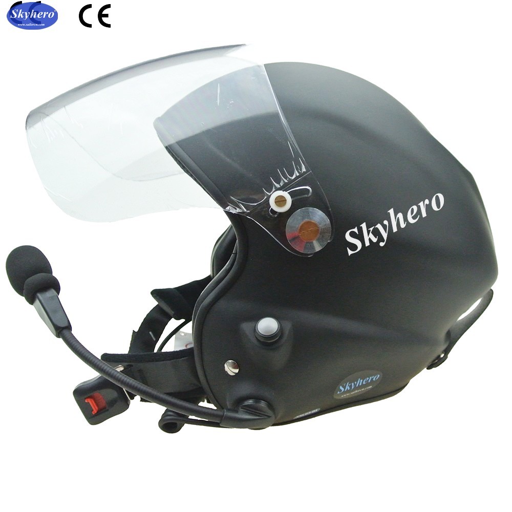 Paramotor helmet GD-G with full headset Red colour M L XL XXL size in stock blue red black