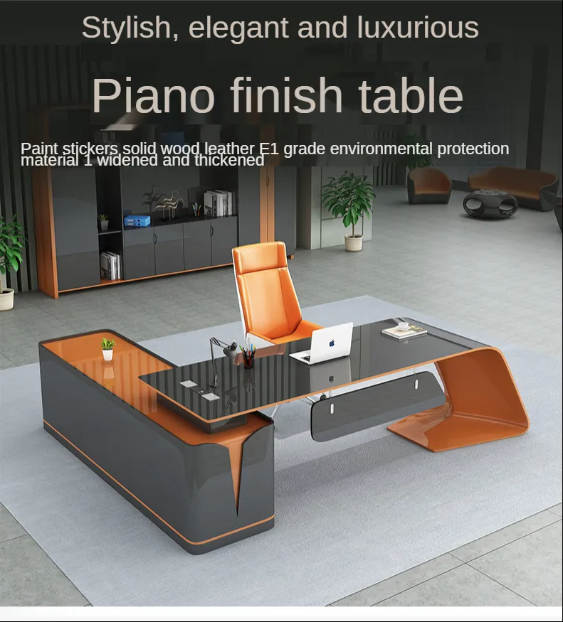 Modern Bedroom Furniture Design Irregular Shape Office Desk with Baking Paint