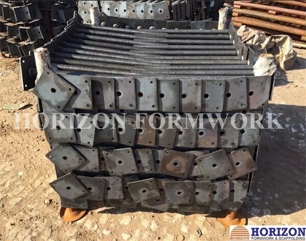 Painted Scaffold Screw Jack Base and Jack Head Jack with BS1139 Standard