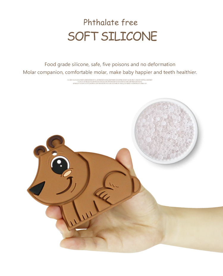 Bear Food Grade Silicone Baby Teether BPA Free Eco Friendly