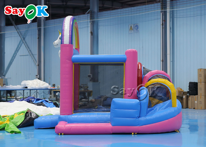 Small Kids PVC Unicorn Inflatable Bounce House Indoor Blow Up Trampoline