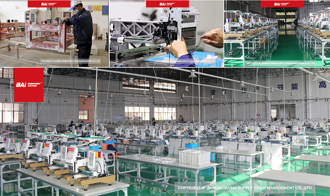 CE Cording Embroidery Machine BAI Single Head 12 Needle Embroidery Machine