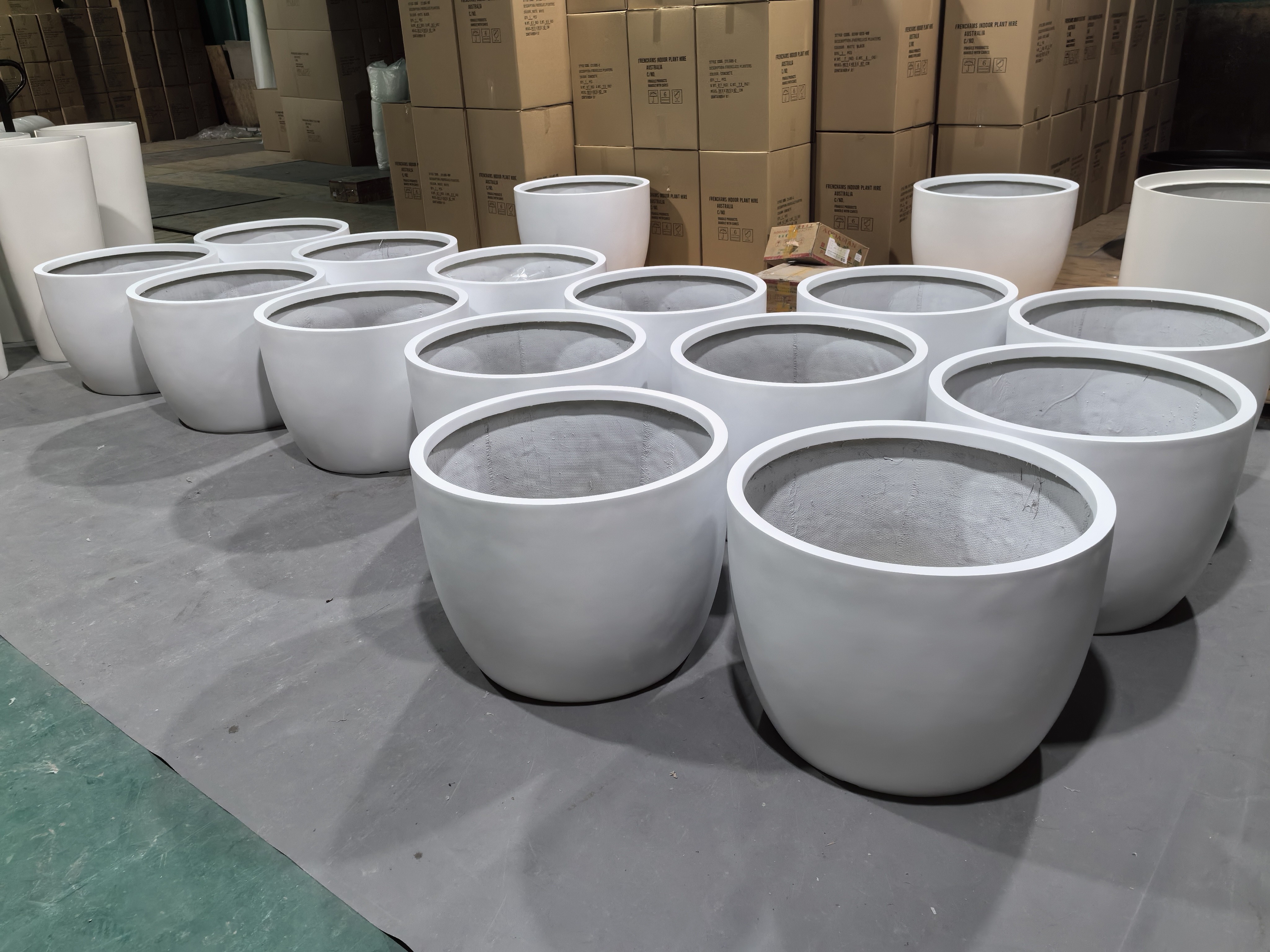 Nursery Fiberglass Resin Flower Pot Set For Succulent Garden Home Decor