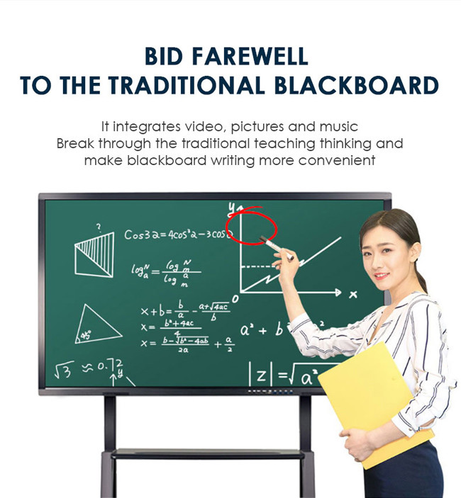 3840*2160 UHD Infrared Whiteboard 65 Inch Interactive Touch Screen