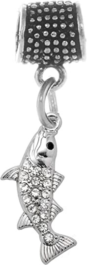 Inspired Silver - Silver Customized Charm for Bracelet with Cubic Zirconia Jewelry