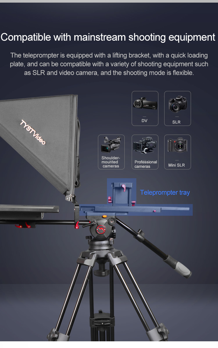 OEM/ODM Supported 22 Inch Studio Teleprompter for Speech Broadcasting in Live Broadcast