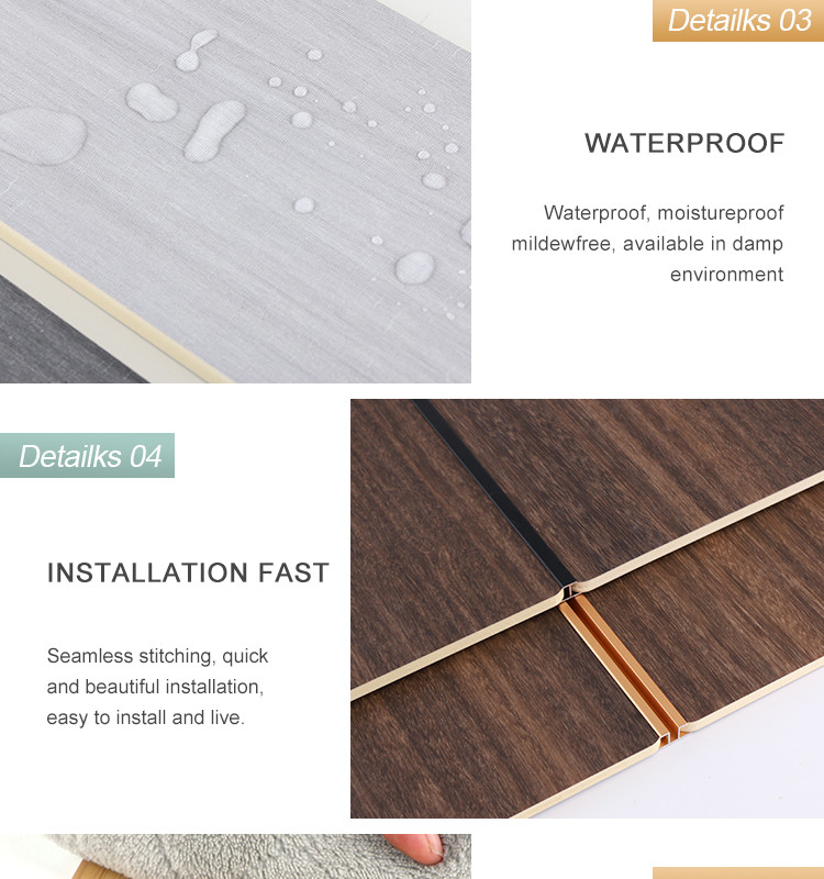 Wood Grain Wall Panels Bamboo Charcoal Wood Veneer 5mm 8mm