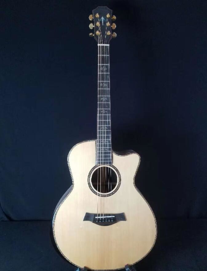 Wholesale factory custom 916CE 41-inch natural wood acoustic guitar with hardcase,ebony fingerboard,Can be customized