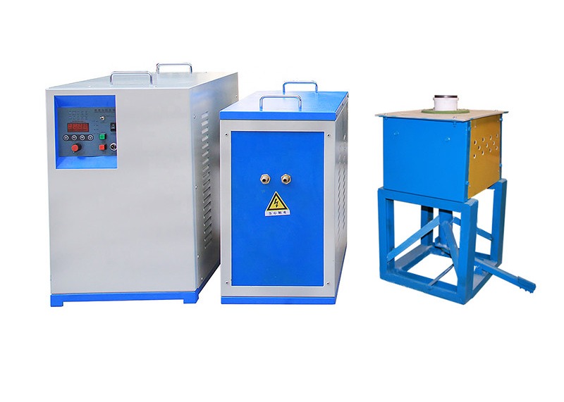 45kw Tilting Precious Metal Melting Furnace 500-2300 Degree Steel Induction Furnace