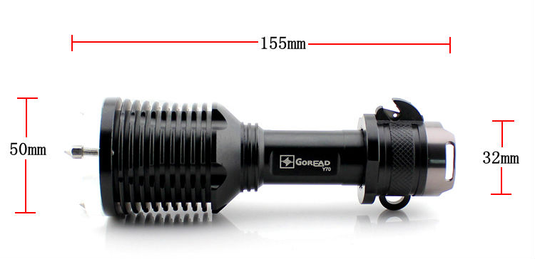 Y70 High bright rechargeable diving flashlight with lifesaving hammer and seat belt cutter