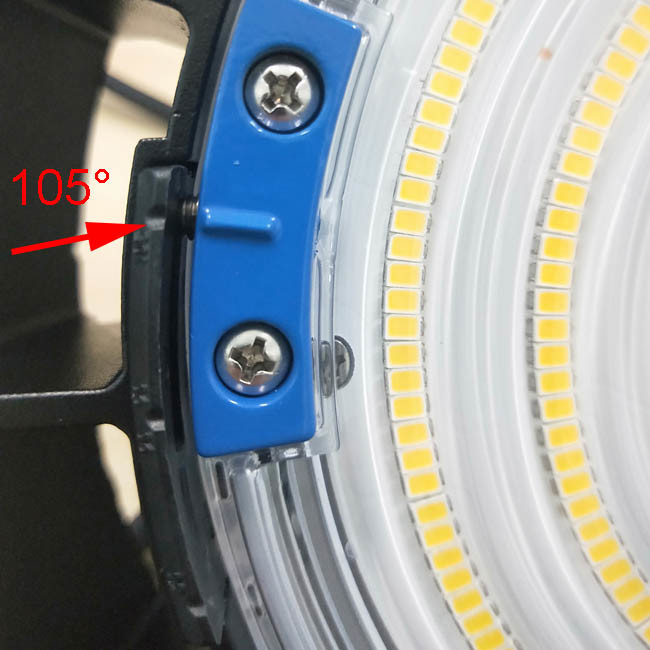 150w High Bay Led Lights 60° 90° 105° Adjustable Angle Multiple Installation