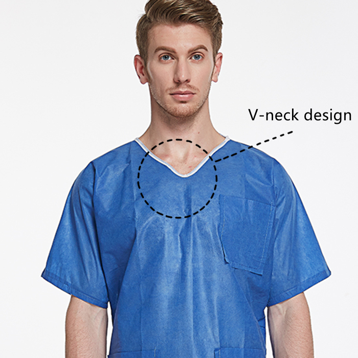 Breathable 3 Layer Nurse Scrub Suit SMS Hospital OT Scrub Suit