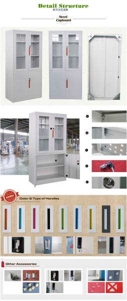 high quality knocked down 2 door steel cupboard designs for office/school/gym