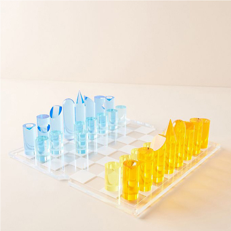 Custom Acrylic Game Set XO Lucite Chess Board 30x30cm For Entertainment