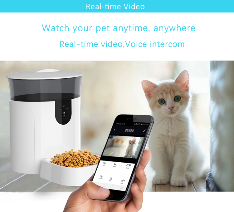 4000ml Smart Dog Food Dispenser AC110V Automatic Cat Feeder Wifi