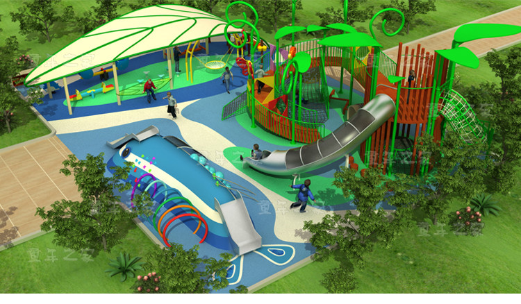 Custom Size Kids Outdoor Playground Equipment Garden
